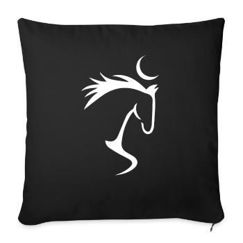 Horse horse - Sofa pillowcase 17,3'' x 17,3'' (45 x 45 cm) - black - Front