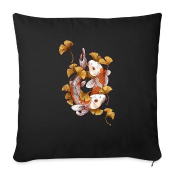 Koi - Sofakissenbezug 45 x 45 cm - Schwarz - Vorne