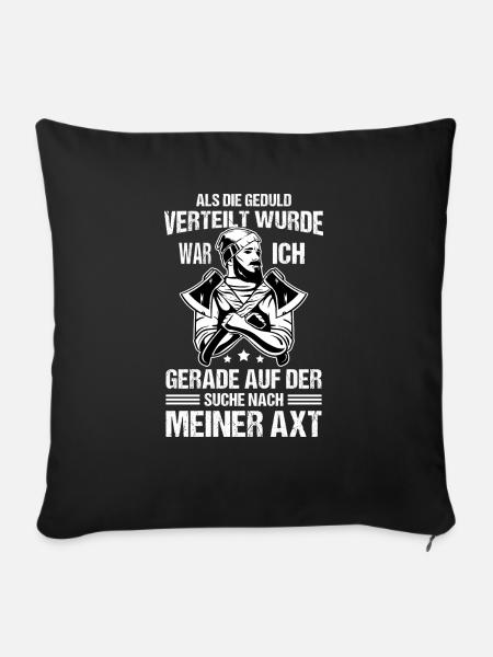 Förster Waldarbeiter Kettensäge Holzfäller - Sofakissenbezug 45 x 45 cm - Schwarz