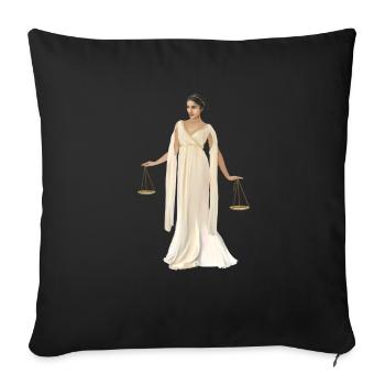 Scales - Sofa pillowcase 17,3'' x 17,3'' (45 x 45 cm) - black - Front