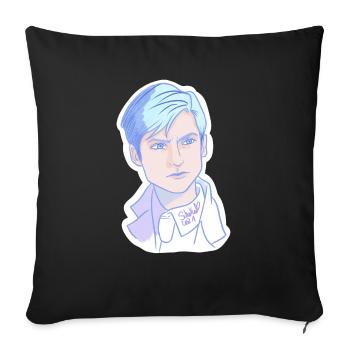Pastel Man (Anime) - Sofa pillowcase 17,3'' x 17,3'' (45 x 45 cm) - black - Front