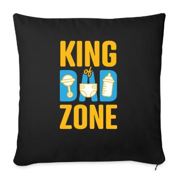 Be the Kingof the DAD Zone ! - Sofa pillowcase 17,3'' x 17,3'' (45 x 45 cm) - black - Front