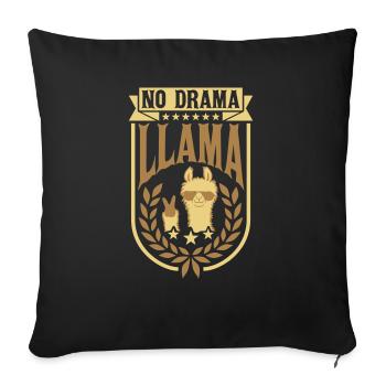 No Drama Lama Laurel Wreath - Housse de coussin décorative 45 x 45 cm - noir - Devant