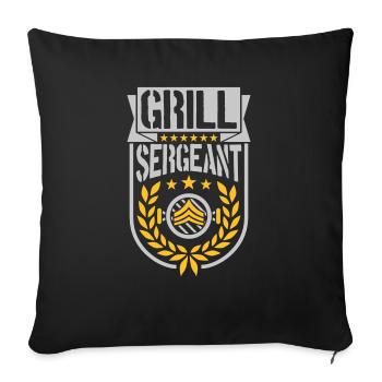 Grill Sergent Laurel Wreath Barbecue - Housse de coussin décorative 45 x 45 cm - noir - Devant