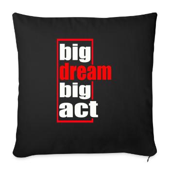 big bream big act - Housse de coussin décorative 45 x 45 cm - noir - Devant