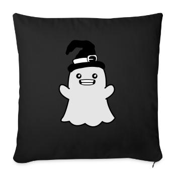 Drôle de fantôme - Housse de coussin décorative 45 x 45 cm - noir - Devant