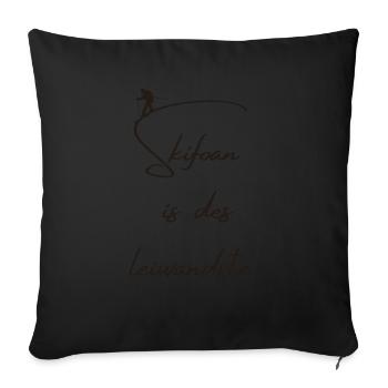 Skifoan is des Leiwandste - Sofakissenbezug 45 x 45 cm - Schwarz - Vorne