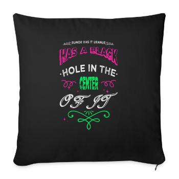 cool funny earth birthday birthday present - Sofa pillowcase 17,3'' x 17,3'' (45 x 45 cm) - black - Front