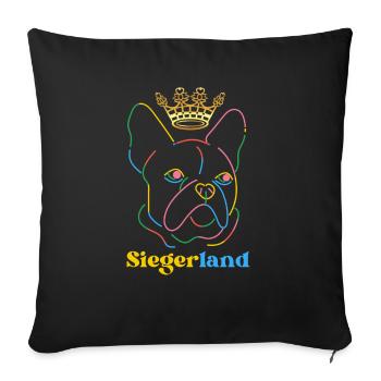 Siegerland - Das Design des Siegerlands - Sofakissenbezug 45 x 45 cm - Schwarz - Vorne
