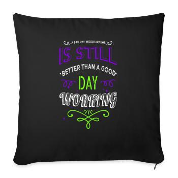 Union Carpenter Tshirts Joyeux Joularies Job - Housse de coussin décorative 45 x 45 cm - noir - Devant