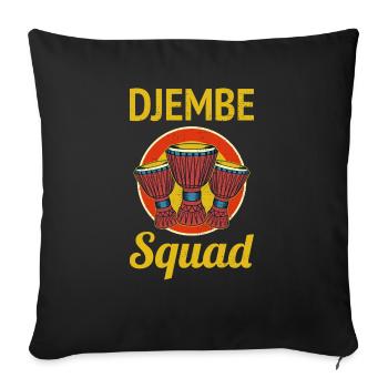 Djembe Squad Drummer Music Drum Musician - Sofa pillowcase 17,3'' x 17,3'' (45 x 45 cm) - black - Front