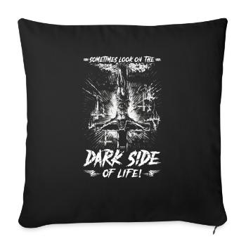 Gothic Satanic Inverted Cross, Dark Side Of Life, - Sofakissenbezug 45 x 45 cm - Schwarz - Vorne