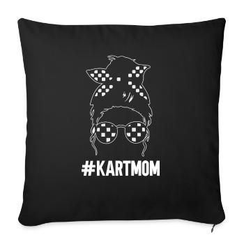 Go Kart Racing Karting Karting - Sofa pillowcase 17,3'' x 17,3'' (45 x 45 cm) - black - Front