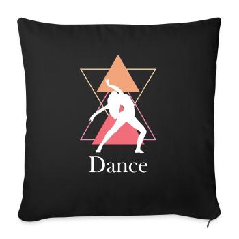 Danse Musique de danse - Housse de coussin décorative 45 x 45 cm - noir - Devant