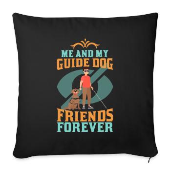 Blindness consciousness Blind by law - Sofa pillowcase 17,3'' x 17,3'' (45 x 45 cm) - black - Front