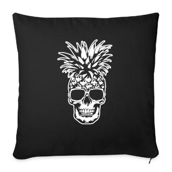 Pineapple - Sofa pillowcase 17,3'' x 17,3'' (45 x 45 cm) - black - Front