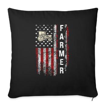 Tractor Lover Funny Tractor Gift - Housse de coussin décorative 45 x 45 cm - noir - Devant
