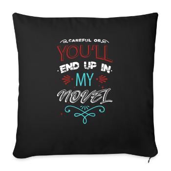 Editer Fun School Book Lover Statement Sayings - Sofa pillowcase 17,3'' x 17,3'' (45 x 45 cm) - black - Front
