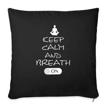 Yoga Namaste Chakra - Sofakissenbezug 45 x 45 cm - Schwarz - Vorne