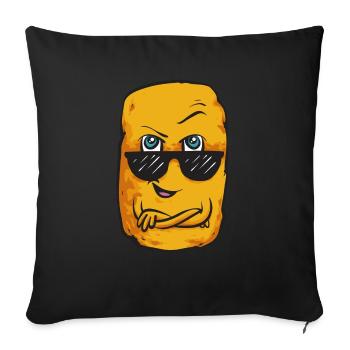 Chicken Nugget Lover Chicken Nuggets - Sofa pillowcase 17,3'' x 17,3'' (45 x 45 cm) - black - Front