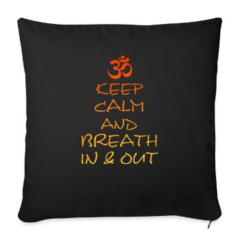 Yoga - Sofakissenbezug 45 x 45 cm - Schwarz - Vorne