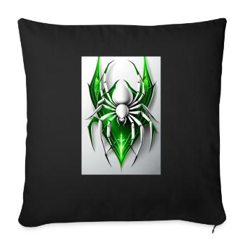 White Animals Spider - Sofakissenbezug 45 x 45 cm - Schwarz - Vorne