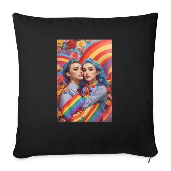DreamShaper v7 LGBTIQ 5 - Sofakissenbezug 45 x 45 cm - Schwarz - Vorne