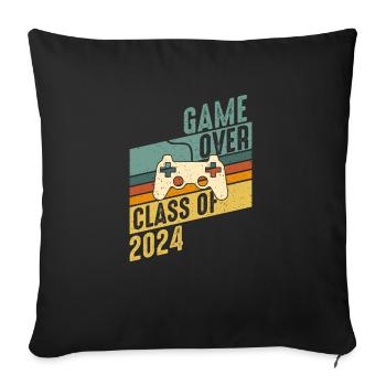 Class of 2024 - Schule Abitur Schüler Klasse Kind - Sofakissenbezug 45 x 45 cm - Schwarz - Vorne