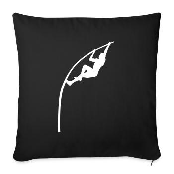 pole vault - Sofa pillowcase 17,3'' x 17,3'' (45 x 45 cm) - black - Front