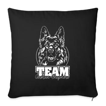 TEAM German Shepherd IGP Sport canin Wilsigns - Housse de coussin décorative 45 x 45 cm - noir - Devant