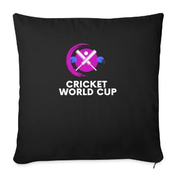 Cricket World Cup: Schlachtfeld der Champions - Sofakissenbezug 45 x 45 cm - Schwarz - Vorne