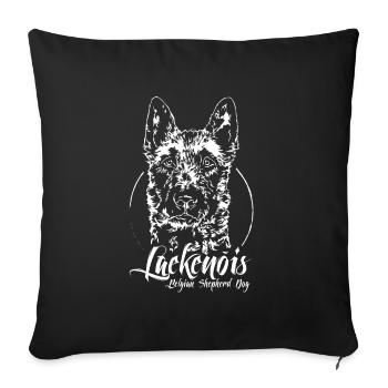 LAEKENOIS Belgian Shepherd Dog Hunde Wilsigns - Sofakissenbezug 45 x 45 cm - Schwarz - Vorne