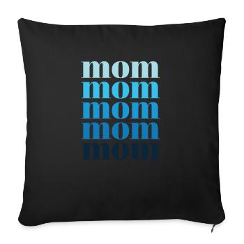 Maman Bleu - Housse de coussin décorative 45 x 45 cm - noir - Devant