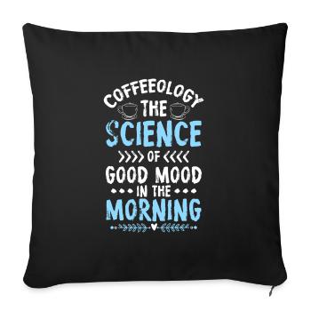 Coffee Bean Cup Early Riser - Sofa pillowcase 17,3'' x 17,3'' (45 x 45 cm) - black - Front