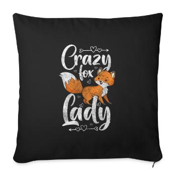 Forest Foxes Wisdom - Sofa pillowcase 17,3'' x 17,3'' (45 x 45 cm) - black - Front