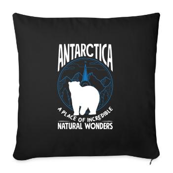 A place of incredible natural wonders Expedition - Sofa pillowcase 17,3'' x 17,3'' (45 x 45 cm) - black - Front