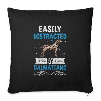 Dog Breed Paws Points - Sofa pillowcase 17,3'' x 17,3'' (45 x 45 cm) - black - Front