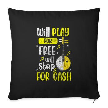 Musique de fanfare traditionnelle Musikverein Musiciens - Housse de coussin décorative 45 x 45 cm - noir - Devant