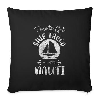Voilier Harbor Yacht Cruise - Housse de coussin décorative 45 x 45 cm - noir - Devant