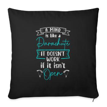Parachutisme Jump Base Jump - Housse de coussin décorative 45 x 45 cm - noir - Devant
