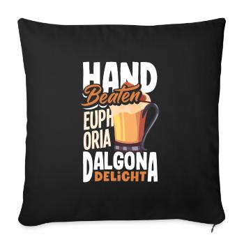 Euphorie battue à la main Dalgona Delight - Housse de coussin décorative 45 x 45 cm - noir - Devant