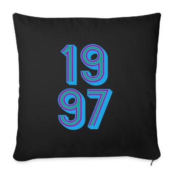1997 Année de naissance | Couleurs changeantes - Housse de coussin décorative 45 x 45 cm - noir - Devant