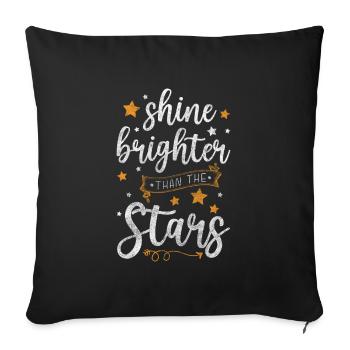 Ciel étoilé Wish Nuit de rêve - Housse de coussin décorative 45 x 45 cm - noir - Devant