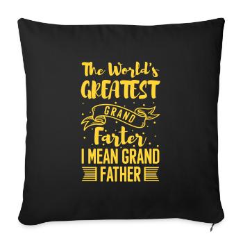 Grands-parents Grand-père Bébé - Housse de coussin décorative 45 x 45 cm - noir - Devant