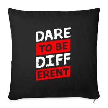 different, especially individual, different - Sofa pillowcase 17,3'' x 17,3'' (45 x 45 cm) - black - Front