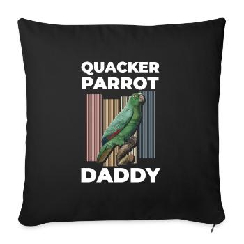 Macaw, Birds, Beak, Cockatoo - Sofa pillowcase 17,3'' x 17,3'' (45 x 45 cm) - black - Front
