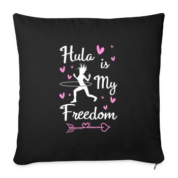 Hooping Fitness Motivation - Sofa pillowcase 17,3'' x 17,3'' (45 x 45 cm) - black - Front