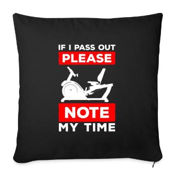 Rowing Machine Sport Water - Sofa pillowcase 17,3'' x 17,3'' (45 x 45 cm) - black - Front