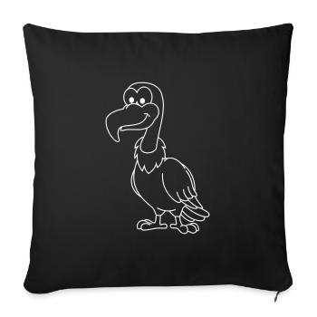 Vulture Comic Animal - Housse de coussin décorative 45 x 45 cm - noir - Devant