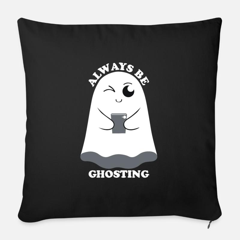Boo Ghosting Funny - Sofa pillowcase 17,3'' x 17,3'' (45 x 45 cm) - black